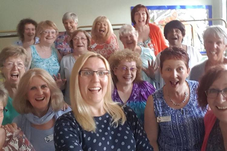 We are a friendly group of fun loving women who enjoy singing together.